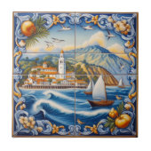 Catalina Island Tile - Verzierten 2 Größen Fliese (Vorderseite)
