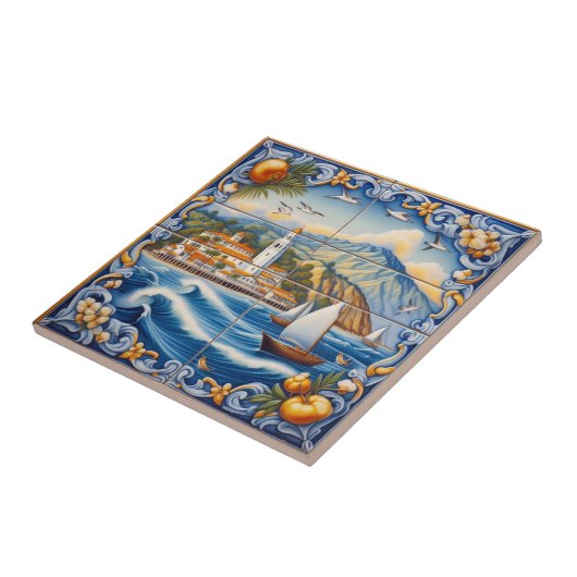 Catalina Island Tile - Verzierten 2 Größen Fliese (Seite)