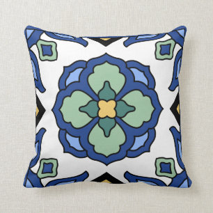 Catalina Island Tile Vintag Design der 20er Jahre Kissen