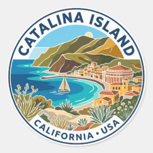 Catalina Island USA Runder Aufkleber