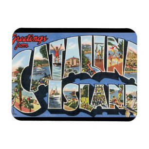 Catalina Island_Vintage Reiseplaner Kunstwerk Magnet
