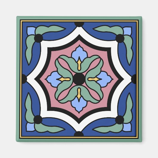 Catalina Island Vintages Tile Design Magnet (Vorne)