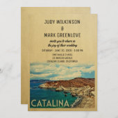 Catalina Island Wedding Einladung Vintag (Vorne/Hinten)