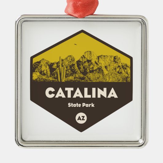 Catalina Staat Park, Arizona Ornament Aus Metall (Vorne)