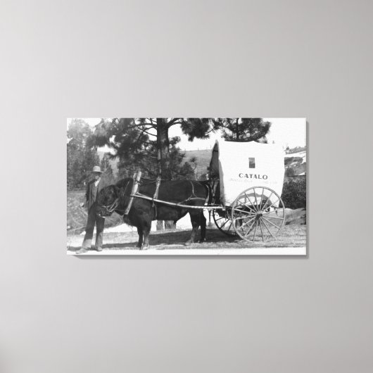 Catalo Grandview Ranch Kuh Cart Leinwanddruck (Vorderseite)