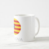 Catalonia Flag Coffee Mug Kaffeetasse (VorderseiteRechts)