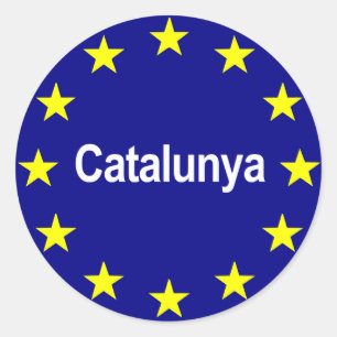 cataloniaeuropeanstate2 runder aufkleber