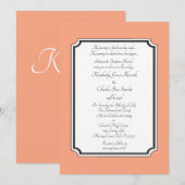 Cataloupe Elegante feierliche Hochzeitsankündigung Einladung (Vorne/Hinten)