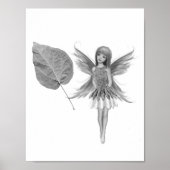 Catalpa Tree Fairy mit Leaf Poster (Vorne)