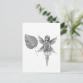 Catalpa Tree Fairy mit Leaf Postkarte (Stehend Vorderseite)
