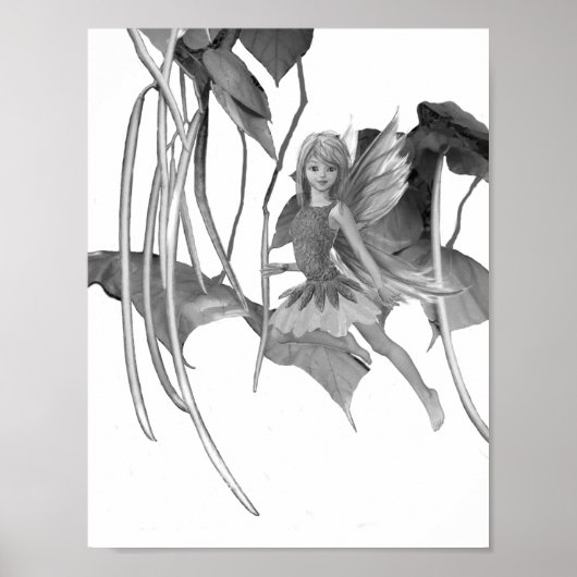 Catalpa Tree Fairy mit Samen Pods Poster (Vorne)