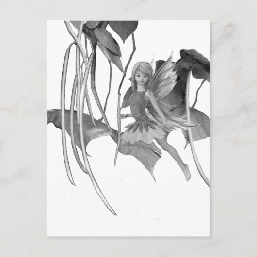 Catalpa Tree Fairy mit Samen Pods Postkarte (Vorderseite)