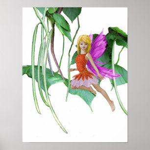Catalpa Tree Fairy unter Samenpflanzen Poster
