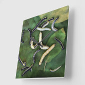 Catalpa Worms Favorite Catfish Köder Quadratische Wanduhr (Winkel)