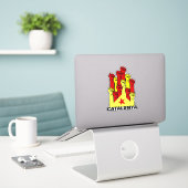 CATALUNYA AUFKLEBER (Laptop auf Schreibtisch)