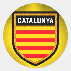 Catalunya Flag Runder Aufkleber