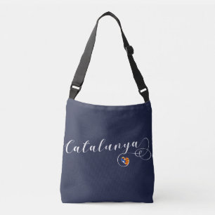 Catalunya Heart Bag, Katalonien Estelada Flagge Tragetaschen Mit Langen Trägern