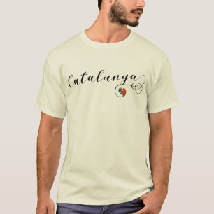 Catalunya Herz-T-Shirt, katalanisch Estelada T-Shirt