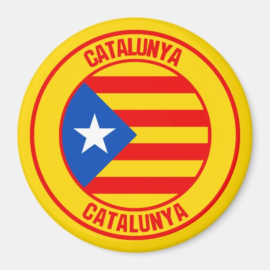 Catalunya Round Emblem Magnet (Vorne)