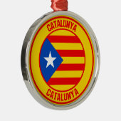 Catalunya Round Emblem Ornament Aus Metall (Rechts)
