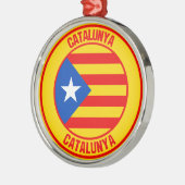 Catalunya Round Emblem Ornament Aus Metall (Links)