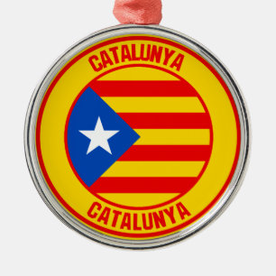 Catalunya Round Emblem Ornament Aus Metall