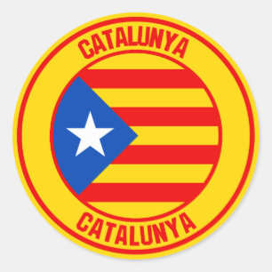 Catalunya Round Emblem Runder Aufkleber