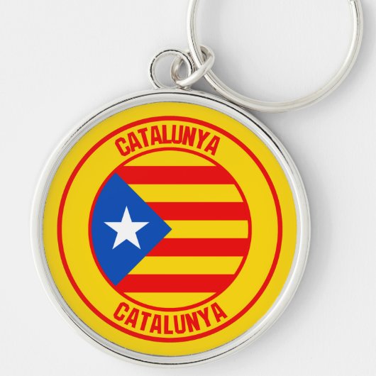 Catalunya Round Emblem Schlüsselanhänger (Vorne)