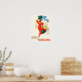 Catalunya Spanien Jahrgang Reise Poster (Küche)