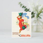 Catalunya Spanien Jahrgang Reise Postkarte (Stehend Vorderseite)