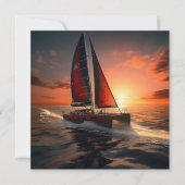 Catamaran Boat Geschenkkarte (Vorderseite)