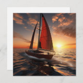 Catamaran Boat Geschenkkarte (Vorne/Hinten)