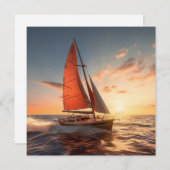 Catamaran Boat Geschenkkarte (Vorne/Hinten)