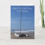 Catamaran Boat Personalised Husband Birthday Karte<br><div class="desc">Grußkarte Katamaran Ehemann Geburtstagskarte. Passen Sie diese Geburtstagskarte mit jedem beliebigen Text an und lassen Sie sie dann ausdrucken und an Sie senden oder laden Sie sie sofort auf Ihr Mobiltelefon herunter. Wenn Sie Hilfe bei der Anpassung benötigen, kontaktieren Sie uns über den Link auf dieser Seite. Katamaran Boot personalisiert...</div>