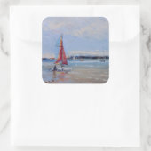 Catamaran Bretany Quadratischer Aufkleber (Tasche)