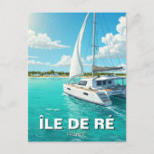 Catamaran Île de Ré Frankreich Reisen Postkarte (Vorderseite)