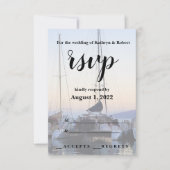 Catamaran in Lahaina Harbour Wedding RSVP (Vorderseite)