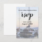 Catamaran in Lahaina Harbour Wedding RSVP Karte (Vorne/Hinten)