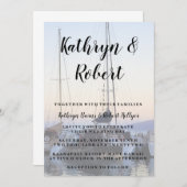 Catamaran in Lahaina Hochzeit Einladung (Vorne/Hinten)