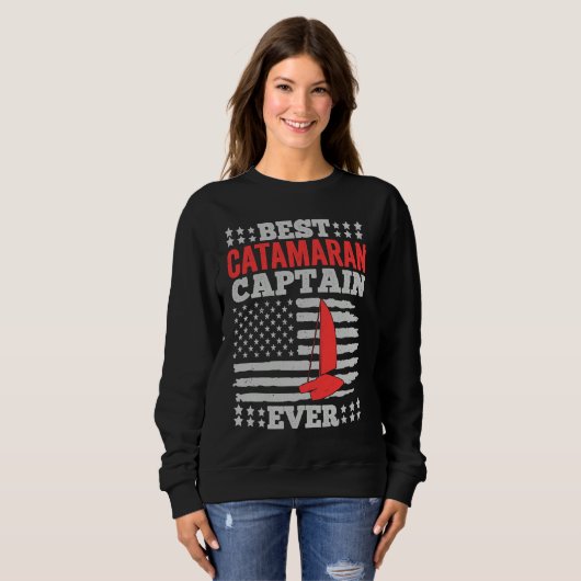Catamaran Sailing Captain Sailor Best Catamaran Ca Sweatshirt (Vorne ganz)