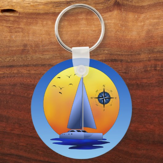 Catamaran Sailing Schlüsselanhänger (Vorderseite)