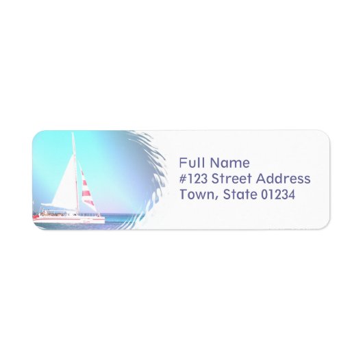 Catamaran Segelrücksendeadresse (Vorne)