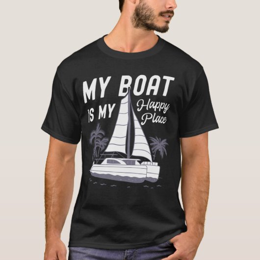 Catamaran Two Hulls Sailing Quote Catamaran Captai T-Shirt (Vorderseite)