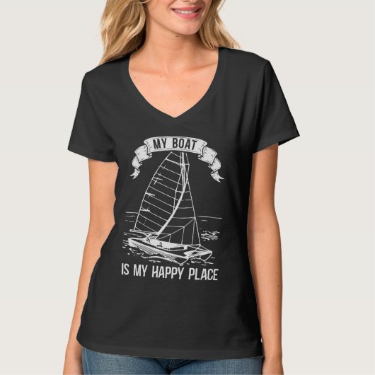 Catamaran Two Hulls Sailing Quote Catamaran Captai T-Shirt (Vorderseite)