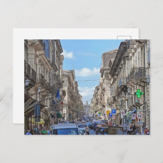 Catania. #12. postkarte (Vorne/Hinten)