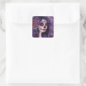 Catania day of the dead by Renee Lavoie Quadratischer Aufkleber (Tasche)