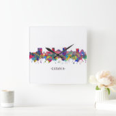 Catania Italien Skyline Quadratische Wanduhr (Zuhause)