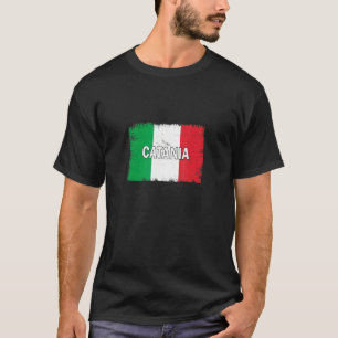 Catania  Italien  Stadt mit italienischer Flagge T-Shirt