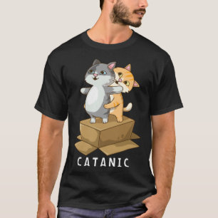 CATANIC Katzen Kitten Parodie Kreuzfahrt Urlaub T-Shirt