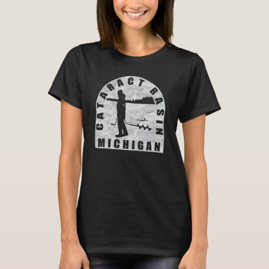 Cataract Becken Ice Fischen T-Shirt (Vorderseite)